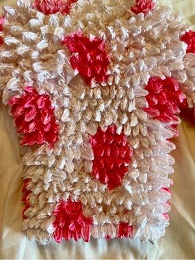 Vintage polka dot popcorn top